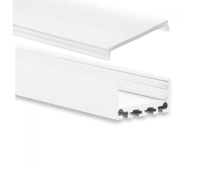 LED Profil XL04-WIT: Hochwertiges Aluminiumprofil für LED-Streifen, 2000 mm Länge, 8 mm Breite, mattweiß, inklusive Diffusor, ideal für indirekte Beleuchtung und Akzentbeleuchtung in Wohn- und Gewerberäumen LED Profil XL04-WIT: Hochwertiges Aluminiumprofil für LED-Streifen, 2000 mm Länge, 8 mm Breite, mattweiß, inklusive Diffusor, ideal für indirekte Beleuchtung und Akzentbeleuchtung in Wohn- und Gewerberäumen
