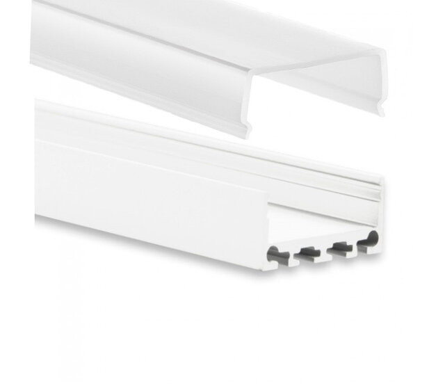 LED Profil XL04-WIT: Hochwertiges Aluminiumprofil für LED-Streifen, 2000 mm Länge, 8 mm Breite, mattweiß, inklusive Diffusor, ideal für indirekte Beleuchtung und Akzentbeleuchtung in Wohn- und Gewerberäumen LED Profil XL04-WIT: Hochwertiges Aluminiumprofil für LED-Streifen, 2000 mm Länge, 8 mm Breite, mattweiß, inklusive Diffusor, ideal für indirekte Beleuchtung und Akzentbeleuchtung in Wohn- und Gewerberäumen