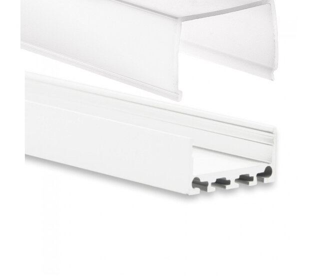 LED Profil XL04-WIT: Hochwertiges Aluminiumprofil für LED-Streifen, 2000 mm Länge, 8 mm Breite, mattweiß, inklusive Diffusor, ideal für indirekte Beleuchtung und Akzentbeleuchtung in Wohn- und Gewerberäumen LED Profil XL04-WIT: Hochwertiges Aluminiumprofil für LED-Streifen, 2000 mm Länge, 8 mm Breite, mattweiß, inklusive Diffusor, ideal für indirekte Beleuchtung und Akzentbeleuchtung in Wohn- und Gewerberäumen