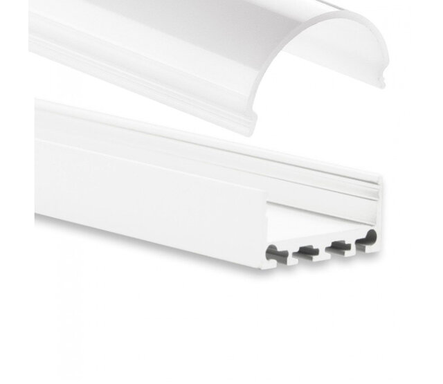 LED Profil XL04-WIT: Hochwertiges Aluminiumprofil für LED-Streifen, 2000 mm Länge, 8 mm Breite, mattweiß, inklusive Diffusor, ideal für indirekte Beleuchtung und Akzentbeleuchtung in Wohn- und Gewerberäumen LED Profil XL04-WIT: Hochwertiges Aluminiumprofil für LED-Streifen, 2000 mm Länge, 8 mm Breite, mattweiß, inklusive Diffusor, ideal für indirekte Beleuchtung und Akzentbeleuchtung in Wohn- und Gewerberäumen