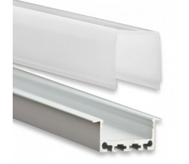 LED-Aluminiumprofil XL05-ALU für LED-Streifen: Hochwertiges Alu-Profil mit Diffusor, 200 cm Länge, 8 mm Nutbreite, IP20, ideal für indirekte Beleuchtung und Einbau in Decken oder Wände LED-Aluminiumprofil XL05-ALU für LED-Streifen: Hochwertiges Alu-Profil mit Diffusor, 200 cm Länge, 8 mm Nutbreite, IP20, ideal für indirekte Beleuchtung und Einbau in Decken oder Wände