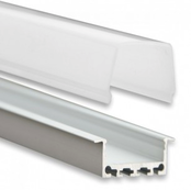 LED-Aluminiumprofil XL05-ALU für LED-Streifen: Hochwertiges Alu-Profil mit Diffusor, 200 cm Länge, 8 mm Nutbreite, IP20, ideal für indirekte Beleuchtung und Einbau in Decken oder Wände LED-Aluminiumprofil XL05-ALU für LED-Streifen: Hochwertiges Alu-Profil mit Diffusor, 200 cm Länge, 8 mm Nutbreite, IP20, ideal für indirekte Beleuchtung und Einbau in Decken oder Wände