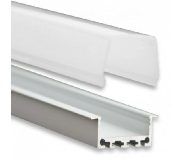 LED-Aluminiumprofil XL05-ALU für LED-Streifen: Hochwertiges Alu-Profil mit Diffusor, 200 cm Länge, 8 mm Nutbreite, IP20, ideal für indirekte Beleuchtung und Einbau in Decken oder Wände LED-Aluminiumprofil XL05-ALU für LED-Streifen: Hochwertiges Alu-Profil mit Diffusor, 200 cm Länge, 8 mm Nutbreite, IP20, ideal für indirekte Beleuchtung und Einbau in Decken oder Wände