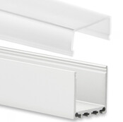 LED Streifen Profil XL06-WIT: Aluminiumprofil für LED-Beleuchtung, 2000 mm Länge, 6 mm Breite, mattweiß, inklusive Diffusor, ideal für indirekte Beleuchtung und Akzentbeleuchtung LED Streifen Profil XL06-WIT: Aluminiumprofil für LED-Beleuchtung, 2000 mm Länge, 6 mm Breite, mattweiß, inklusive Diffusor, ideal für indirekte Beleuchtung und Akzentbeleuchtung