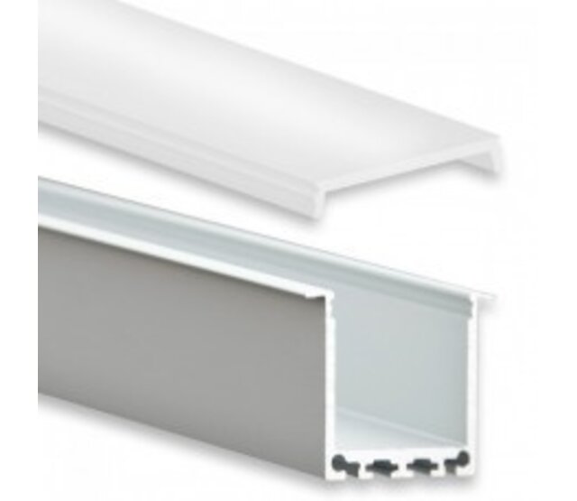 LED Profil XL07-ALU: Hochwertiges Aluminiumprofil für LED-Streifen, 2000 mm Länge, 10 mm Breite, 8 mm Höhe, matt silber, IP20, inklusive Diffusor, ideal für indirekte Beleuchtung und Akzentbeleuchtung in Wohn- und Gewerberäumen LED Profil XL07-ALU: Hochwertiges Aluminiumprofil für LED-Streifen, 2000 mm Länge, 10 mm Breite, 8 mm Höhe, matt silber, IP20, inklusive Diffusor, ideal für indirekte Beleuchtung und Akzentbeleuchtung in Wohn- und Gewerberäumen