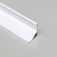 Muster LED Alu Profil C12 Weiß – für LED Streifen, Aluminium, 12 mm