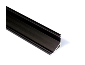 Muster LED Aluminiumprofil C12 Schwarz für LED Streifen – 2m Länge