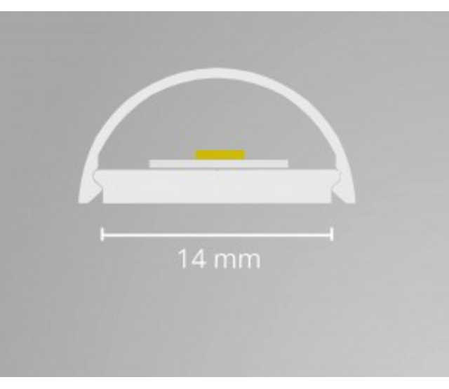 14 ALU LED Profil für LED-Streifen – Hochwertiges Aluminiumprofil mit Diffusor, 14 mm Breite, optimale Wärmeableitung für LED-Beleuchtung, passend für 12V/24V LED-Streifen, inkl. Montagezubehör 14 ALU LED Profil für LED-Streifen – Hochwertiges Aluminiumprofil mit Diffusor, 14 mm Breite, optimale Wärmeableitung für LED-Beleuchtung, passend für 12V/24V LED-Streifen, inkl. Montagezubehör