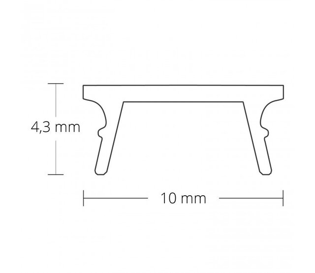 6 m LED-Profilabdeckung Opal für SLIM08