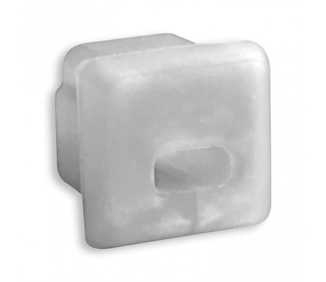 Endkappe für Alu-Profile mit Kabeldurchführung – SLIM08ALU / SLIM08ZWART – Passend für LED-Streifen, 8 mm Profilbreite, in Aluminium oder Schwarz, ideal für Beleuchtungsprojekte Endkappe für Alu-Profile mit Kabeldurchführung – SLIM08ALU / SLIM08ZWART – Passend für LED-Streifen, 8 mm Profilbreite, in Aluminium oder Schwarz, ideal für Beleuchtungsprojekte