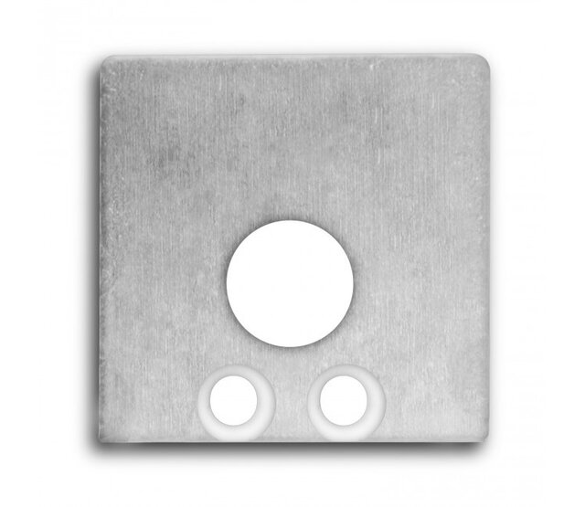 Endkappe mit integrierter Kabeldurchführung für LED Aluminiumprofil 18ALU – kompatibel mit 18 mm breiten LED-Streifen, präzise gefertigt, inklusive Dichtung, ideal für anspruchsvolle Beleuchtungsprojekte