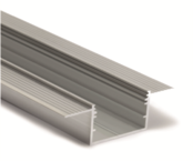 LED Trockenbauprofil XL30TrimlessALU – 33,4 × 21 mm, 2 m, mit opaler Klick-Abdeckung | Trimless-Optik für extra breite LED Streifen bis 31 mm