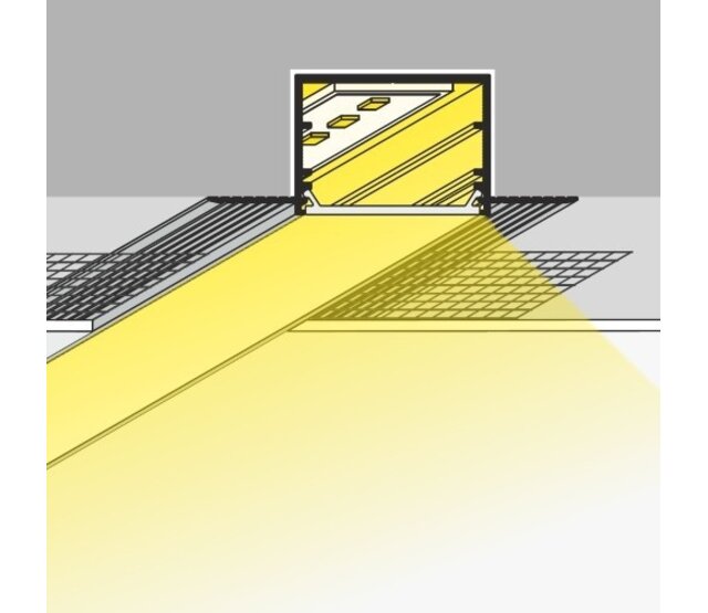 LED Trockenbauprofil XL30TrimlessALU – 33,4 × 21 mm, 2 m, mit opaler Klick-Abdeckung | Trimless-Optik für extra breite LED Streifen bis 31 mm