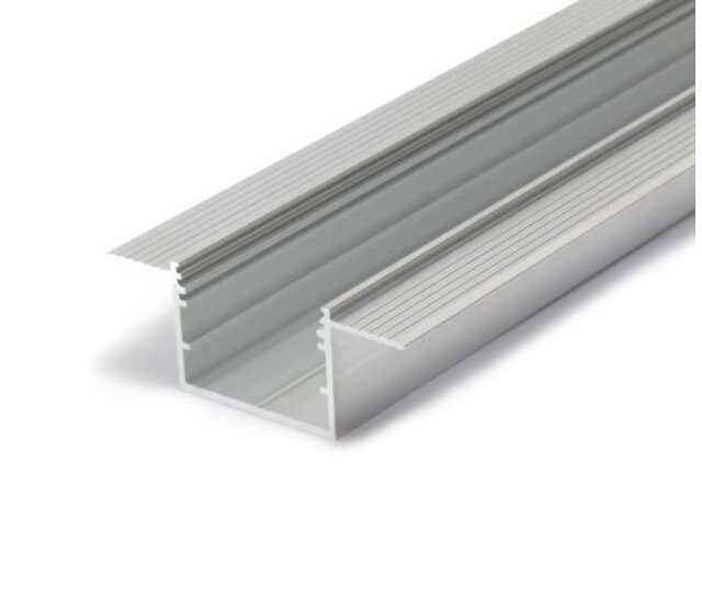 LED Trockenbauprofil XL30TrimlessALU – 33,4 × 21 mm, 2 m, mit opaler Klick-Abdeckung | Trimless-Optik für extra breite LED Streifen bis 31 mm