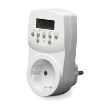 Programmierbare digitale Zeitschaltuhr für LED Streifen – 230V, 16A, IP20, mit Wochen- und Tagesprogrammierung, ideal für effiziente LED-Beleuchtungssteuerung in Wohn- und Gewerberäumen