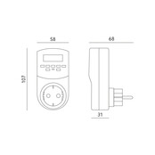 Digitale programmierbare Zeitschaltuhr 230V, 16A, IP20 mit Wochen- und Tagesprogrammierung – ideal für LED Streifen und LED-Panels in Wohn- und Gewerberäumen