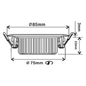 LED Einbaustrahler rund WIT - schwenkbar - 5W 4000K neutralweiß - Bohrlochdurchmesser 75mm - IP54 - energieeffizient - dimmbar - für Decken- und Wandmontage LED Einbaustrahler rund WIT - schwenkbar - 5W 4000K neutralweiß - Bohrlochdurchmesser 75mm - IP54 - energieeffizient - dimmbar - für Decken- und Wandmontage