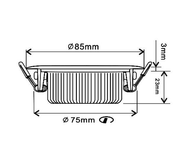 LED Einbaustrahler schwarz, schwenkbar - 5W, 2700K extra warmweiß - Ø75mm Einbauöffnung - IP54, dimmbar, energieeffizient - perfekt für Wohnräume und Außenbereiche LED Einbaustrahler schwarz, schwenkbar - 5W, 2700K extra warmweiß - Ø75mm Einbauöffnung - IP54, dimmbar, energieeffizient - perfekt für Wohnräume und Außenbereiche
