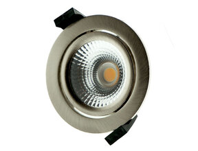 LED Einbauspot Rund - Edelstahl - Schwenkbar - 5W 2700K Extra Warmweiß - Lochmaß 75mm - IP54