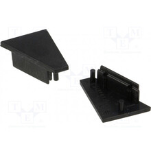 Set mit 2 Endkappen für LED Aluprofil C21 Schwarz – Zubehör für LED Streifen