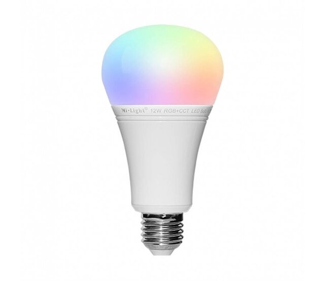 E27 LED Lampe 12W RGB+CCT (2700K-6500K) dimmbar, 16 Millionen Farben, von extra warmweiß bis kaltweiß, IP20, 1100 lm, 230V, für Smart Home & Wohnraumbeleuchtung