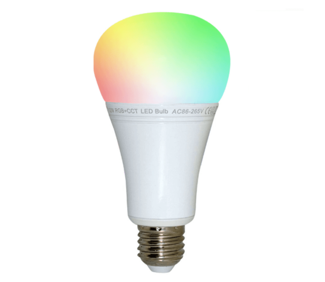 E27 LED Lampe 12W RGB+CCT (2700K-6500K) dimmbar, 16 Millionen Farben, von extra warmweiß bis kaltweiß, IP20, 1100 lm, 230V, für Smart Home & Wohnraumbeleuchtung