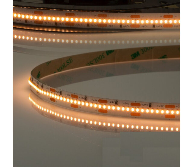 PRO LED Streifen 24V 2700K extra warmweiß 22W 1830LM 350LED/m IP20 CRI92 – 5m – Hochwertige Beleuchtung für Wohn- und Gewerberäume