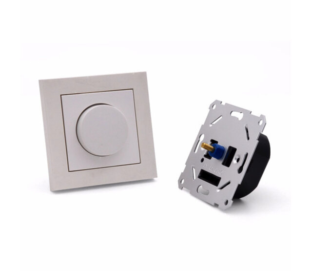 LED-Einbau-Dimmer für Phasenabschnitt-Dimmung – Wandmontage, kompatibel mit LED-Streifen, 230V, max. 150W, präzise Lichtsteuerung, CE-geprüft, ideal für moderne Beleuchtungssysteme LED-Einbau-Dimmer für Phasenabschnitt-Dimmung – Wandmontage, kompatibel mit LED-Streifen, 230V, max. 150W, präzise Lichtsteuerung, CE-geprüft, ideal für moderne Beleuchtungssysteme