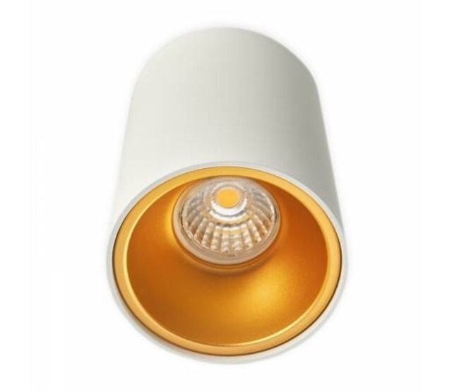 LED Aufbauleuchte weiß Ø 97 x 140 mm - GU10 Fassung - 1811WEISSGOLD KIVI - Decken- oder Wandmontage - Energieeffiziente Innenbeleuchtung