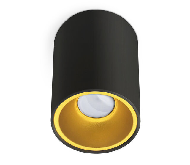 Schwenkbarer GU10 Einbau-Spot Schwarz Ø 97 x 140 mm - 1811SCHWARZGOLD KIVI - Hochwertige LED-Einbaustrahler für präzise Beleuchtung, ideal für Wohn- und Gewerberäume, inklusive GU10-Sockel Schwenkbarer GU10 Einbau-Spot Schwarz Ø 97 x 140 mm - 1811SCHWARZGOLD KIVI - Hochwertige LED-Einbaustrahler für präzise Beleuchtung, ideal für Wohn- und Gewerberäume, inklusive GU10-Sockel