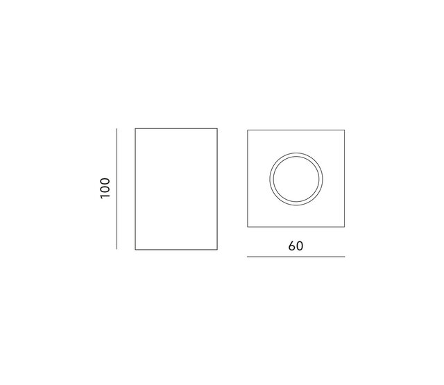 LED Einbauleuchte quadratisch weiß Ø 60 x 100 mm - GU10 Fassung - MANGOSQUAREWEISS - Energieeffiziente Deckenspot für moderne Beleuchtung LED Einbauleuchte quadratisch weiß Ø 60 x 100 mm - GU10 Fassung - MANGOSQUAREWEISS - Energieeffiziente Deckenspot für moderne Beleuchtung