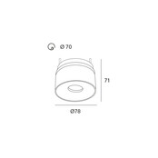 Schwenkbarer LED-Einbaustrahler Weiß 78 × 82 mm