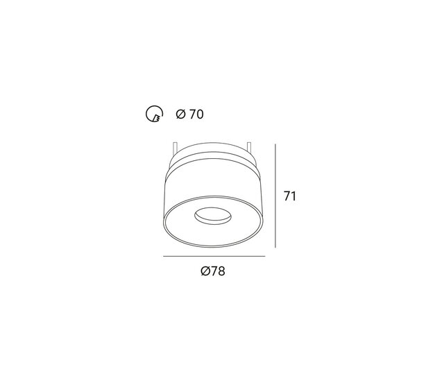 Schwenkbarer LED-Einbaustrahler Weiß 78 × 82 mm