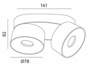 Schwenkbarer Doppel-Einbau-Spot Schwarz Ø 161 x 82 mm - 8 Watt - 3000K Warmweiß - LED-Einbaustrahler - 1804ZWART-DUO Schwenkbarer Doppel-Einbau-Spot Schwarz Ø 161 x 82 mm - 8 Watt - 3000K Warmweiß - LED-Einbaustrahler - 1804ZWART-DUO