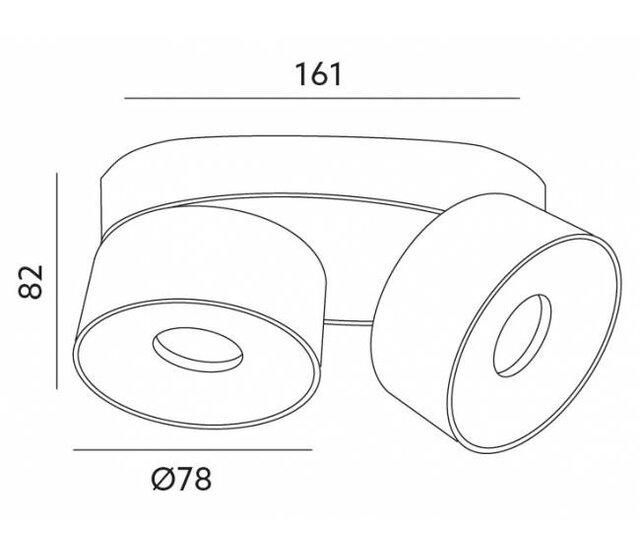 Schwenkbarer Doppel-Einbau-Spot Schwarz Ø 161 x 82 mm - 8 Watt - 3000K Warmweiß - LED-Einbaustrahler - 1804ZWART-DUO Schwenkbarer Doppel-Einbau-Spot Schwarz Ø 161 x 82 mm - 8 Watt - 3000K Warmweiß - LED-Einbaustrahler - 1804ZWART-DUO