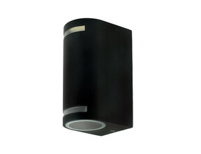 LED Up- & Down Wandleuchte Außen Schwarz 90x150mm GU10 IP44 – 1902UPDOWNZWART