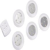 5 kabellose dimmbare LED-Spots mit Batterie und Fernbedienung
