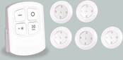 5 kabellose dimmbare LED-Spots mit Batterie und Fernbedienung