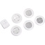 LED-Beleuchtung auf Batteriebetrieb Luksus 5 dimmbare LED-Spots mit Fernbedienung – Akkubetriebene Decken- oder Wandstrahler, energieeffizient, warmweiß/kaltweiß, IP44 wasserfest, einfach montierbar, ideal für Wohnräume oder Außenbereiche
