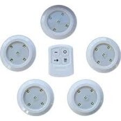 5 kabellose dimmbare LED-Spots mit Batterie und Fernbedienung