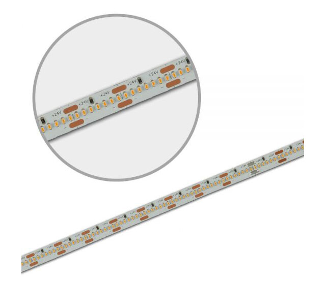 PRO LED Streifen extrem warmweiß 15W 1500LM 240LED/m 24VDC IP20 2500K CRI92 – 5m – Hochwertige Beleuchtung für gemütliche Atmosphäre PRO LED Streifen extrem warmweiß 15W 1500LM 240LED/m 24VDC IP20 2500K CRI92 – 5m – Hochwertige Beleuchtung für gemütliche Atmosphäre