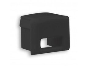 06SCHWARZ Endkappe mit Kabeldurchführung für LED Streifen – Schwarz