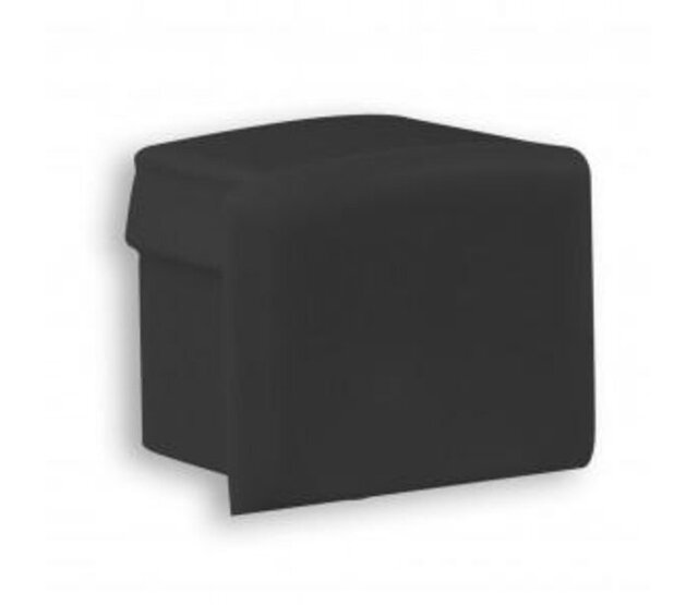 06SCHWARZ Endkappe ohne Kabeldurchführung für LED Streifen, Aluminiumprofil, 6 mm, schwarz, passend für 6 mm breite LED-Profile, Endabdeckung ohne Kabelauslass, hochwertige Verarbeitung