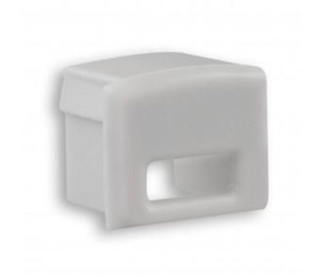 06ALU/07ALU Endkappe mit Kabeldurchführung für LED-Streifen – Aluminiumprofilabschluss, IP20, 1 m, 8 mm/10 mm Kabelkanal, passend für LED-Leisten