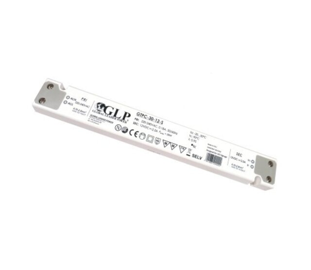 LED-Netzteil 30 Watt 12 Volt 2,5 Ampere - IP20 - kompakt für LED-Streifen & Beleuchtung - 2500mA Ausgangsstrom - 12V DC - ideal für Innenanwendungen LED-Netzteil 30 Watt 12 Volt 2,5 Ampere - IP20 - kompakt für LED-Streifen & Beleuchtung - 2500mA Ausgangsstrom - 12V DC - ideal für Innenanwendungen