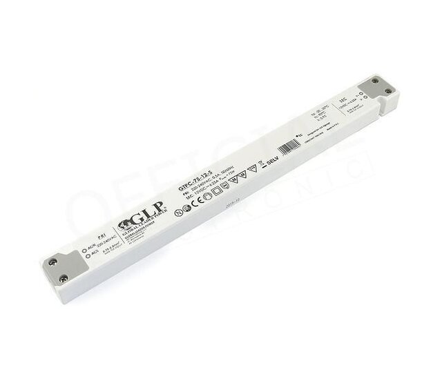 75W LED-Netzteil 12V 6,25A IP20 – Kompaktes Treibergerät für LED-Streifen & Beleuchtung – Effiziente Stromversorgung für Innenanwendungen