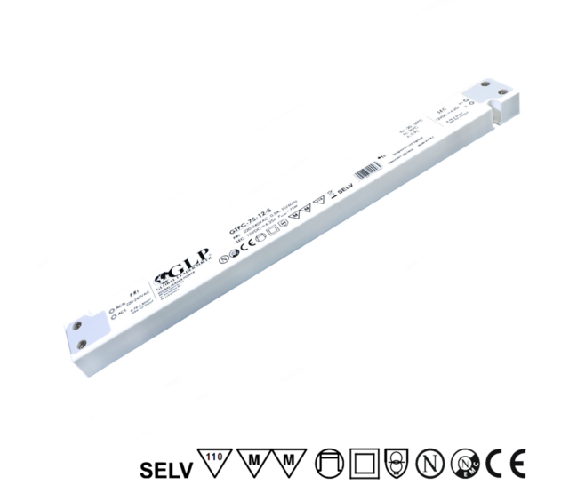 75W LED-Netzteil 12V 6,25A IP20 – Kompaktes Treibergerät für LED-Streifen & Beleuchtung – Effiziente Stromversorgung für Innenanwendungen
