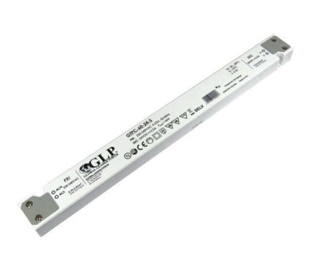 Kompakte 60W 24V 2,5A LED-Netzteil für LED-Streifen – IP20 – GTPC-60-24-S – Energieeffizient & platzsparend – Ideal für Innenbeleuchtung Kompakte 60W 24V 2,5A LED-Netzteil für LED-Streifen – IP20 – GTPC-60-24-S – Energieeffizient & platzsparend – Ideal für Innenbeleuchtung