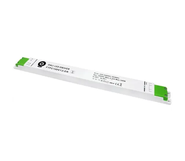 SLIM DALI LED-Treiber 100 Watt 12 Volt 8,33 Ampere - IP20 - kompakt - FTPC100V12-S-DA6 - für LED-Streifen & Beleuchtung SLIM DALI LED-Treiber 100 Watt 12 Volt 8,33 Ampere - IP20 - kompakt - FTPC100V12-S-DA6 - für LED-Streifen & Beleuchtung