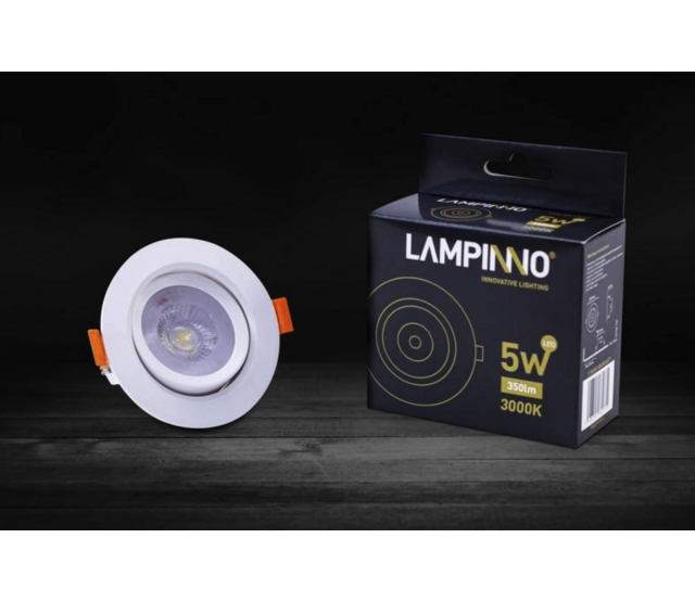 LED Einbaustrahler - schwenkbar - 5W 3000K warmweiß - IP44 - 36° Lichtwinkel - dimmbar - 50.000h Lebensdauer - Sonderangebot LED Einbaustrahler - schwenkbar - 5W 3000K warmweiß - IP44 - 36° Lichtwinkel - dimmbar - 50.000h Lebensdauer - Sonderangebot